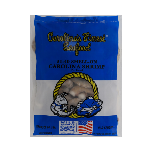 31 - 40 Shell-On Carolina Shrimp per lb Wild Caught (Frozen)